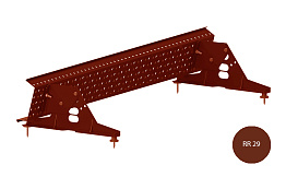 Комплект решетчатого снегозадержания Orima VLE3 для металлочерепицы и гибкой кровли, 2,46 м красный